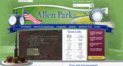 Desktop Screenshot of cityofallenpark.org